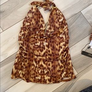 Leopard Vix tankini top